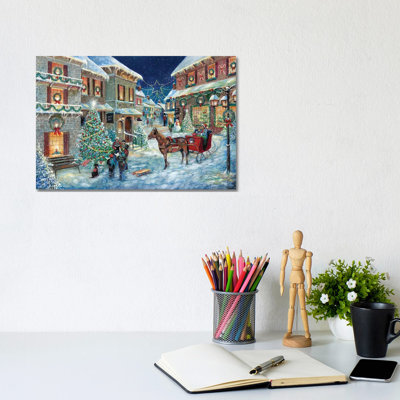 «Holiday Joy Caroling», reproduction d'art sur toile tendue