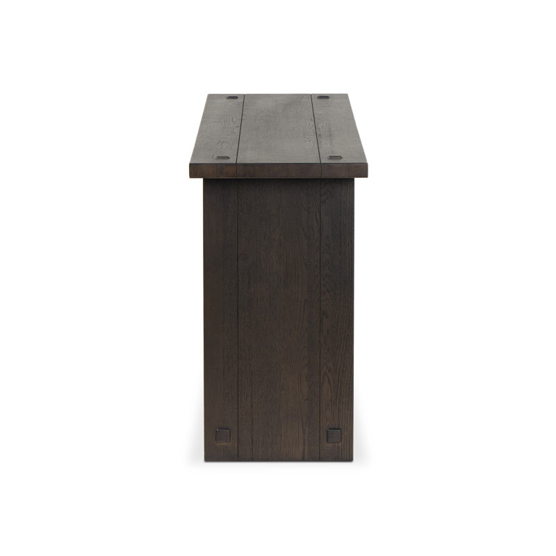 Zeno Console Table, Smoked Black Oak
