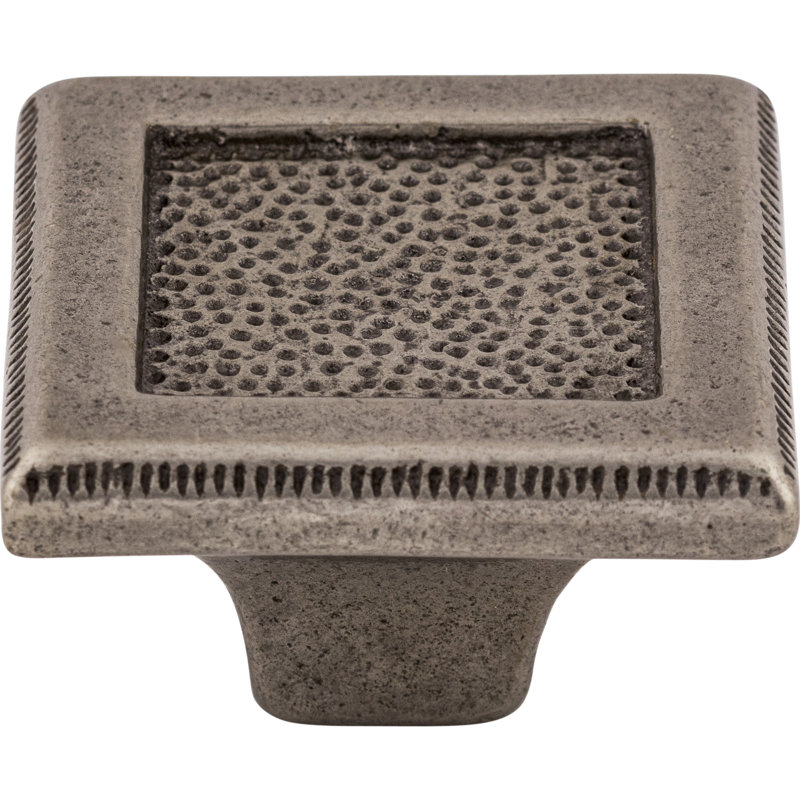 Britannia Square Knob, Cast Iron, 2" Length