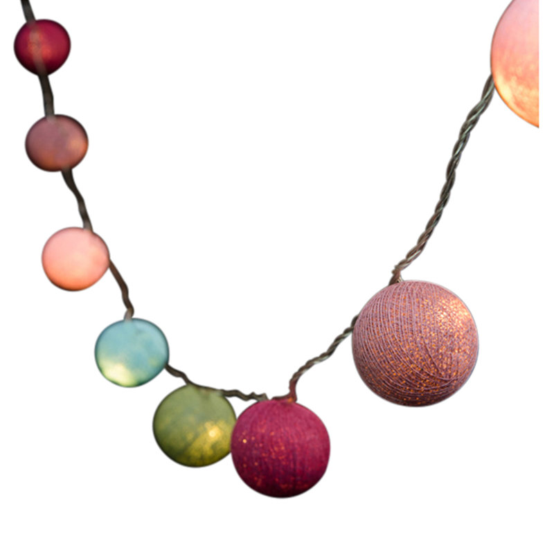 Misti LED Cotton Ball String Light, 10 Lamps - 5 Metre Long