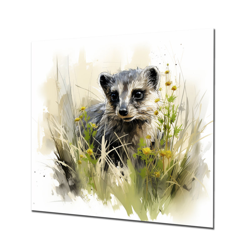 Grey Meadow Meercat - art mural en métal Meercat, H 36 po x l 36 po