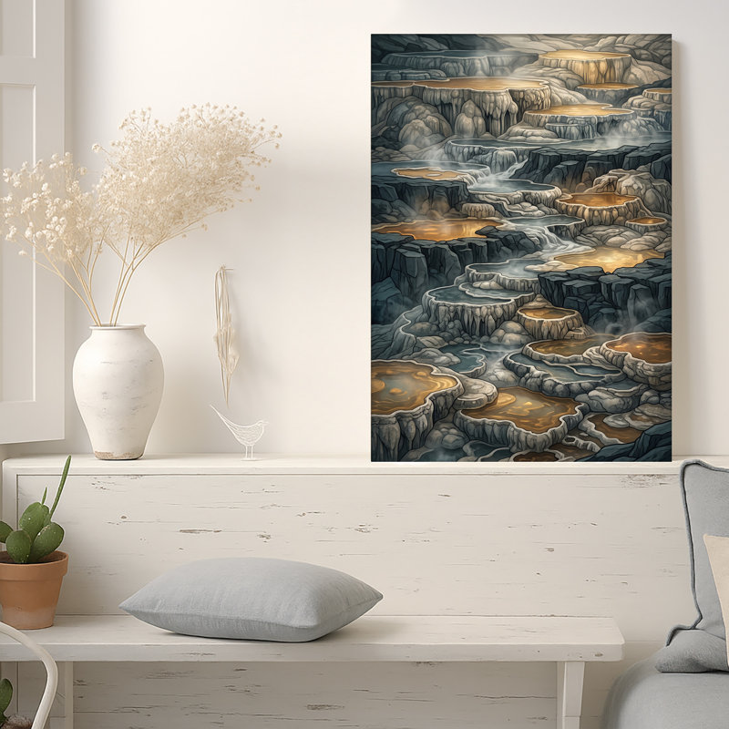 Art mural sur toile Layered Rock Terraces, H 30 po x l 20 po