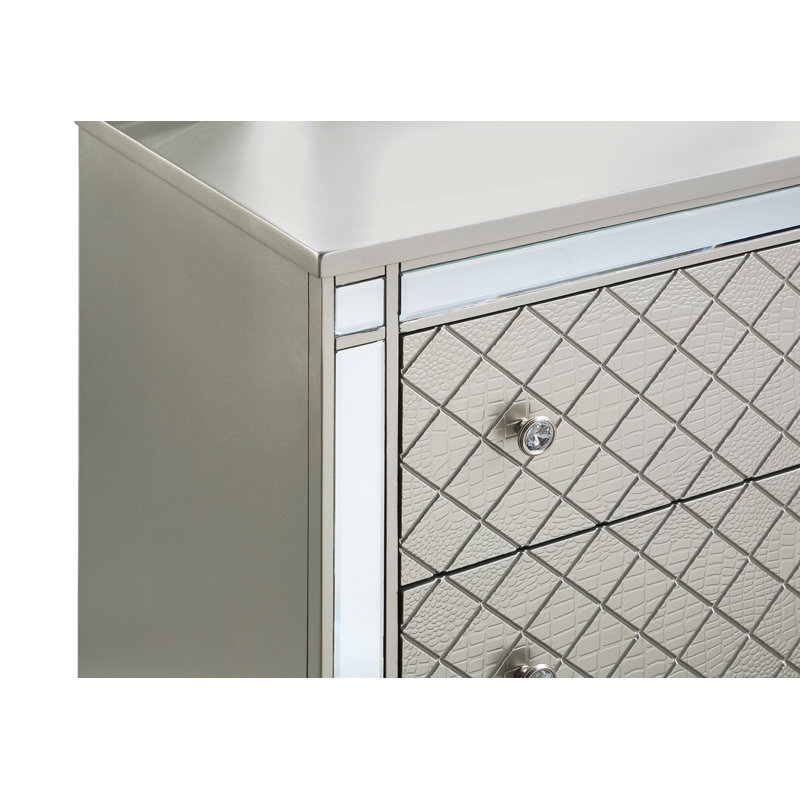 Table de chevet 2 tiroirs Glam