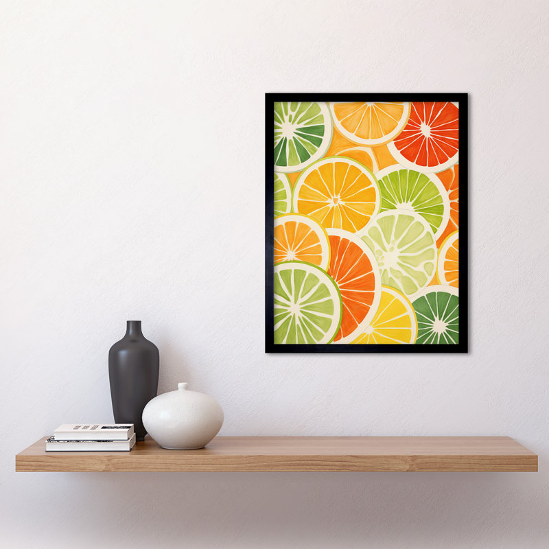 Slices Of Limes Oranges And Grapefruit - Single Picture Frame Print