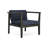 Outdoor Club Chairs: Two Wood Seating With Water- Cushions, Gray Frame, Dark 28.16In X 27.41In 26.51In, Some Assembly Required Items Fabric Frame Finish, Depth, Width, 26.51In Height, Hand-Crafted