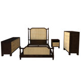 Grande Elegant Cane (queen) Bedroom Set