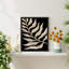 «Abstract Modern Black and Beige Botanical» sur papier-98267025-98267028