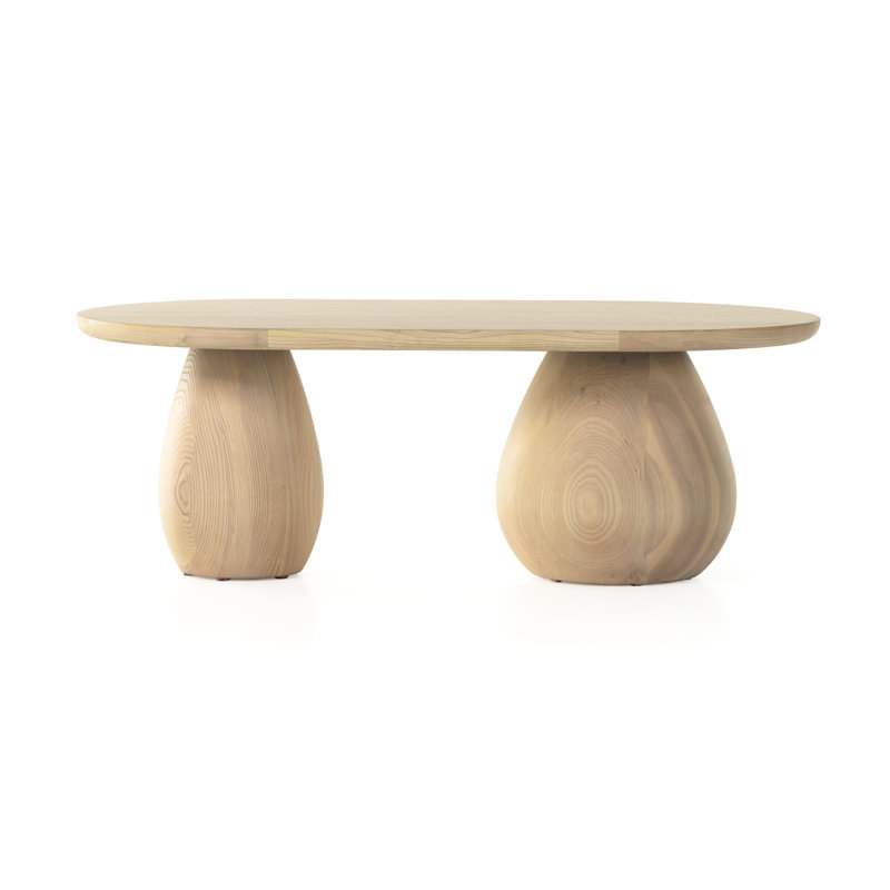 Merla Solid Wood Coffee Table, Beige