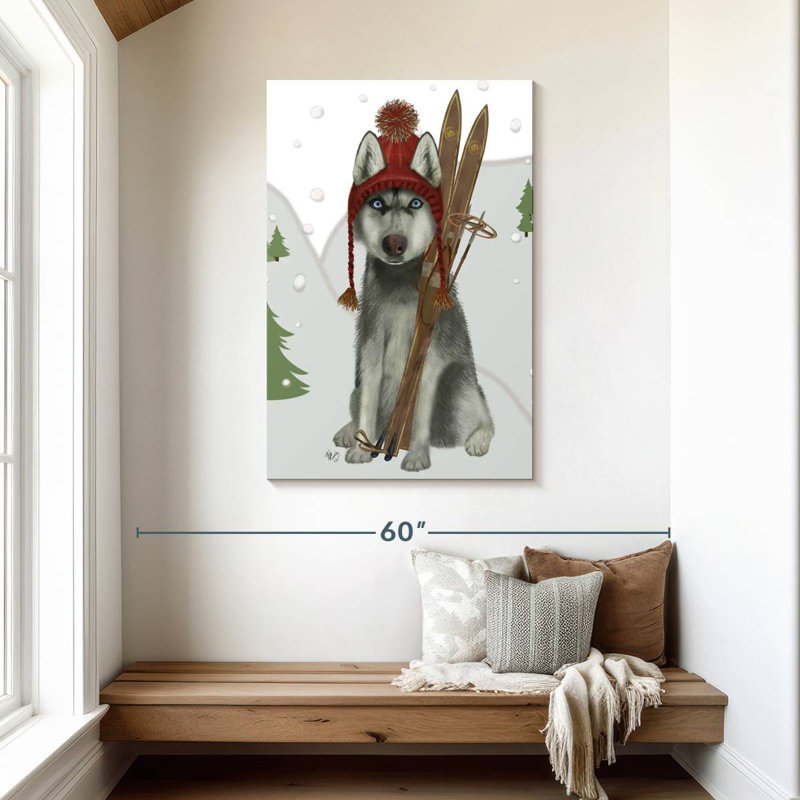 Brampt Husky Skiing, 45" H x 30" W