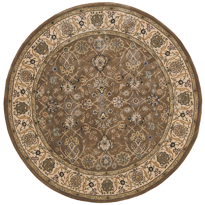 Bryony Silk Oriental Indoor Rug, Round 8'