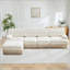 135.6 " Velvet L-Shaped Sectional with Ottoman