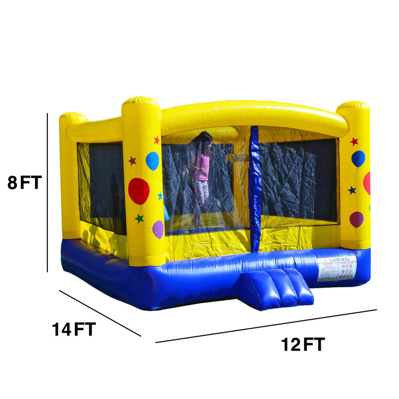 Jeu gonflable pour enfants HeroKiddo Kiddo All Seasons Balloon pour enfants (avec souffleur et panier de basketball), 12 x 12 pi
