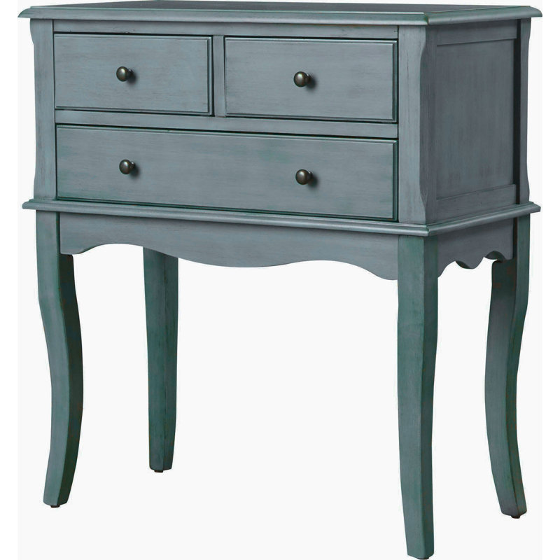 Diors 73.66cm W Bedside Table, Antique Teal
