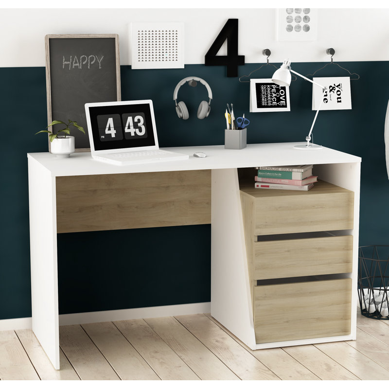 Sejada 128Cm Rectangular Writing Desk with Drawers