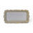 Ecara Gold Accented Silver Metal Table Tray
