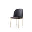 Ensemble de chaises modernes (2 pièces), doré et gris, 24,4 po x 29,5 po x 20,5 po | Structure 100% fer, siège en panneau de particules recouvert de mélamine, dossier en contreplaqué | Conception élégante, capacité de 385 lb, parfaite pour la salle à manger et le bureau-1288394829-1305479353-1305479357