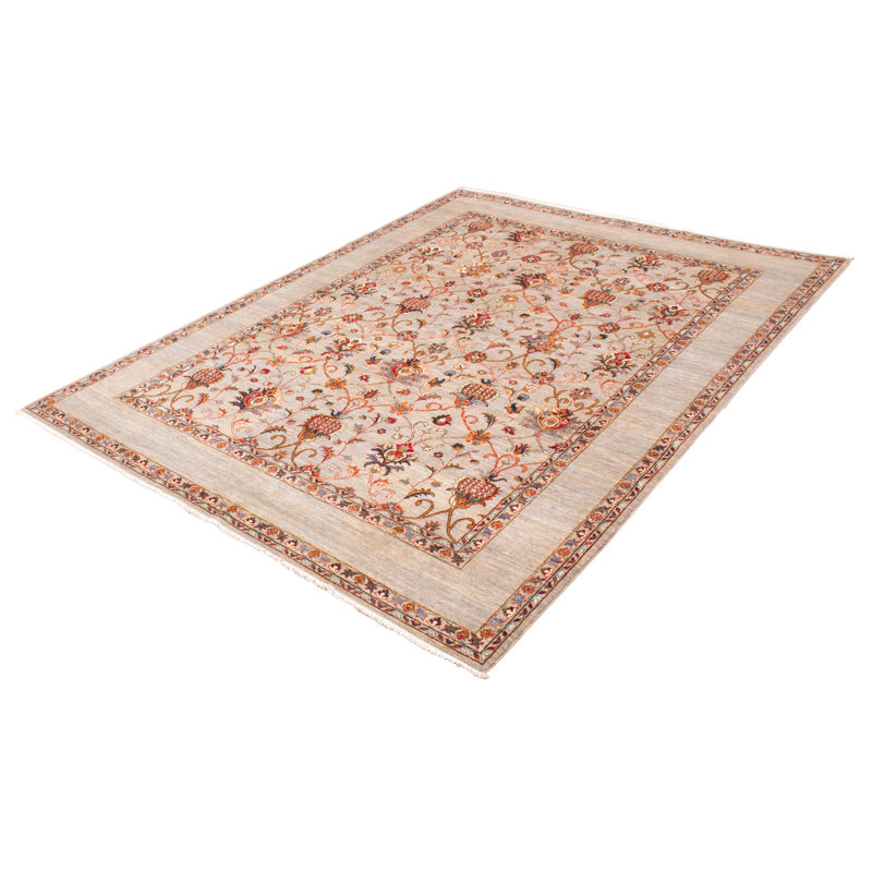 Tapis unique en laine noué à la main 9 pi 1 po x 11 pi 9 po nouvel âge Orana