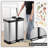 Steel Step On Multi-Compartments Trash & Recycling Bin - 16 Gallons