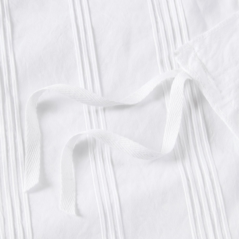 Grand tissé rayé 3 pièces avec attaches intérieures, taies décoratives et housse de couette de qualité avec rayures, microfibre nuage