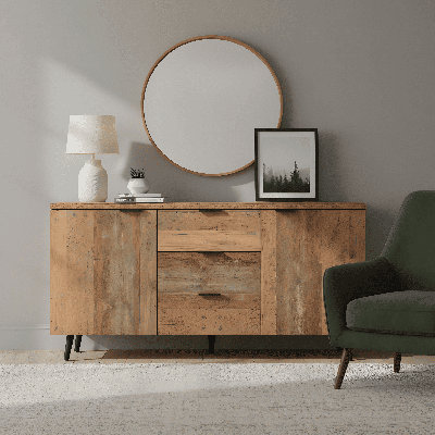 140cm Wide 2 Doors and 3 Drawers Sideboard