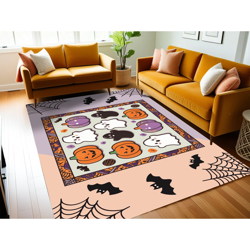 Tapis de Noël lavable The Holiday Aisle®, Rectangle 4pi x 6 pi