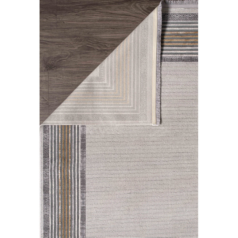 Saimira Striped Machine Made Indoor / Outdoor Area Rug, Rectangle 2'7" x 4'11"