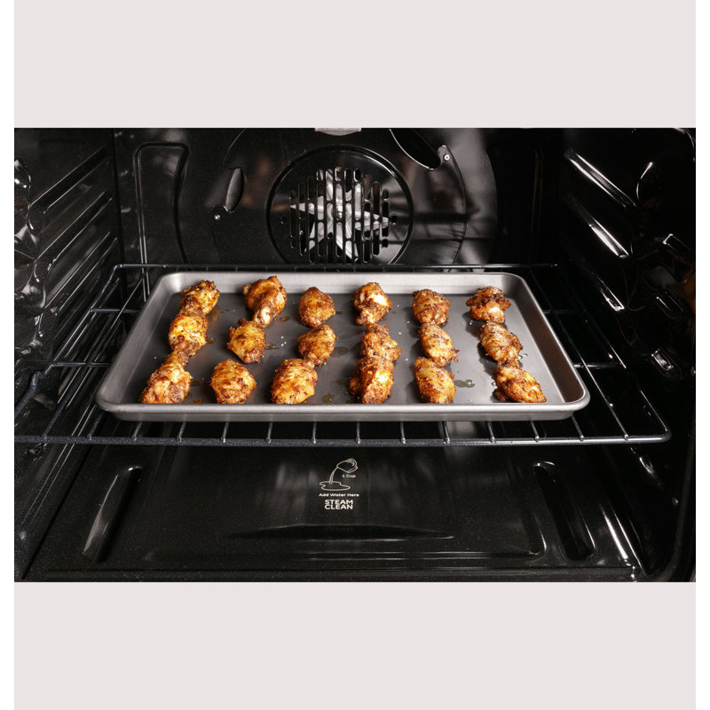 GE Profile™ 30" Sealed Burners Double Oven, Silver