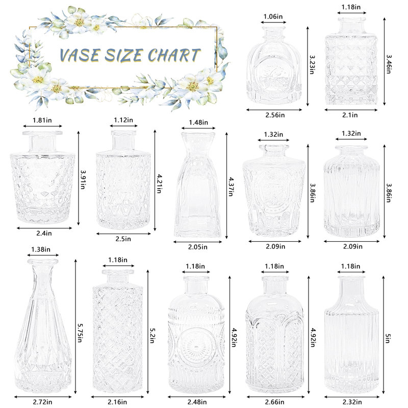 Ensemble de 12 vases Bud, Clair
