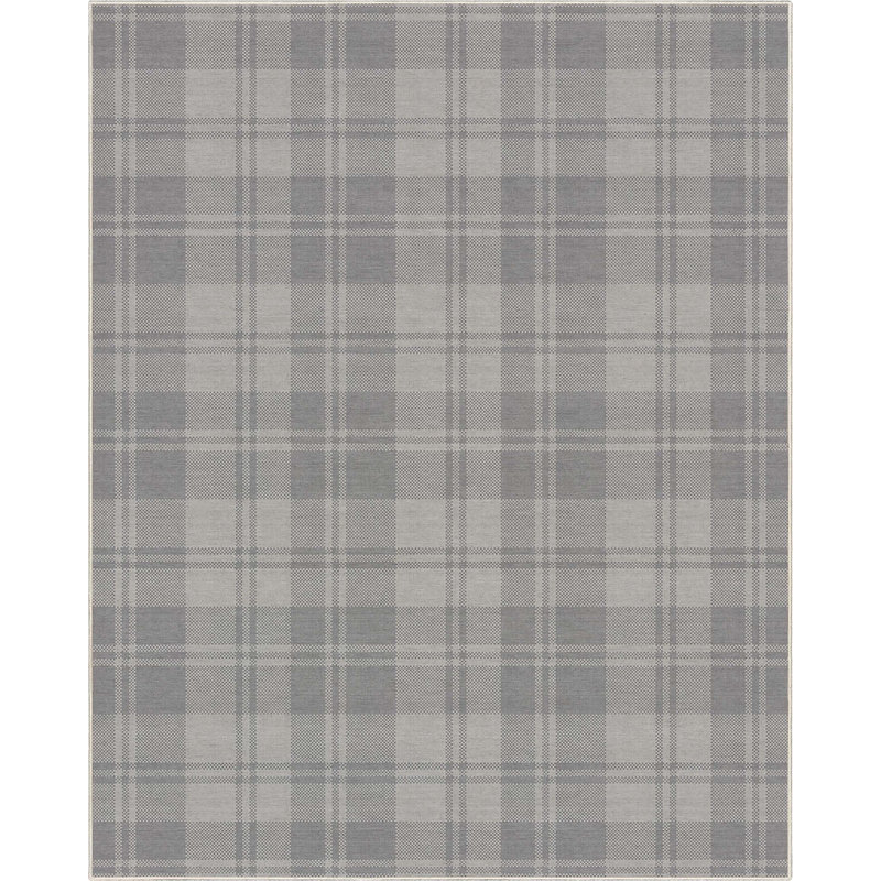 Tapis gris clair à tissage plat Kehr, Rectangle 7 pi 7 po x 9 pi 10 po
