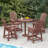 Bar Stool Hdpe Patio Chair With Armrest Footrest Home Indoor Outdoor Brown-1045172312
