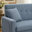 Canapé deux places Varlune 145 cm avec rangement, canapé moderne rembourré 2 places avec coussin, coussin à ressorts, pieds en métal argenté et capacité de charge de 159 kg.-1347089617