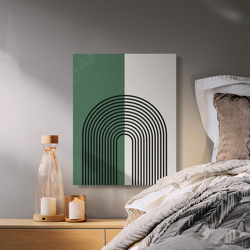 Wrapped Canvas Print Set, 50.8 cm H x 40.64 cm W, Green/White