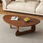 Table basse ovale de style Noguchi, table basse moderne en bois de style Mid-Century, table d'appoint centrale triangulaire stable pour la décoration du salon