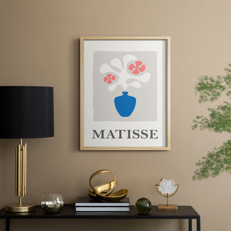 Matisse CCLxx III, reproduction d'art encadrée - bois massif, H 11 po x l 9 po, Naturel
