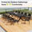 8-12 Person Plastic Desktop & Aluminum Frame Rectangular Outdoor Dining Table with Umbrella Hole-1392910078-1393225617