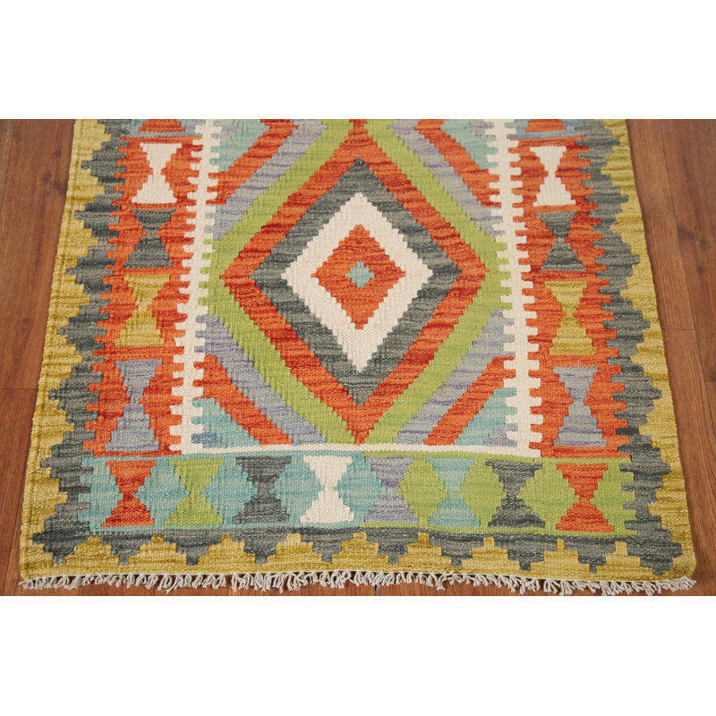 Multolor Wool Kilim Oriental Rug 3x4