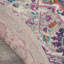 Tapis gris floral tissé 5 pi