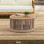 Ensemble de table industrielle rustique, table basse et table d'appoint avec design en corde tissée, ensemble de table élégant et fonctionnel moderne pour le salon et la décoration intérieure - corde beige-753349569