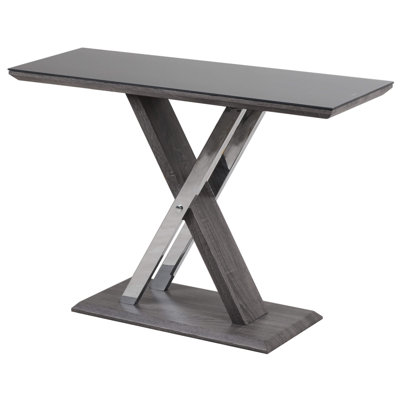 Jeromy 110cm Glass Top Console Table