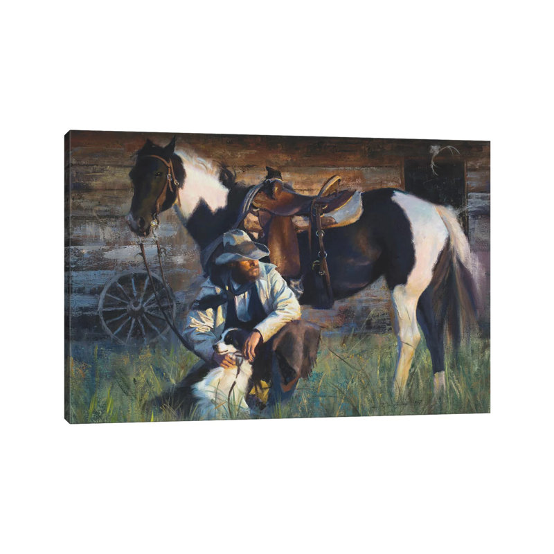 « A Hard Days end » par David Edward Kucera, reproduction d’art, H 40 po x l 60 po x P 1,5 po, Toile tendue, Pas de tapis