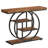 41.3" Industrial Console Table, 4-Tier Rustic Brown Sofa Table With Unique Circle Metal Frame & Storage Shelves, Narrow Entryway Accent Table For Living Room, Hallway, Foyer-868631048