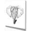 «Elephant in Black and White», reproduction d'art sur toile tendue-29496736
