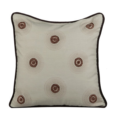 Dazzle Embroidered Feather Reversible Throw Pillow