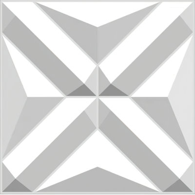 Panneau mural 3D blanc 19,7 po x 19,7 po Falkirk Ross (paquet de 10)