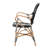 Brentin Rattan Arm Chair in Black/White/Natural Brown