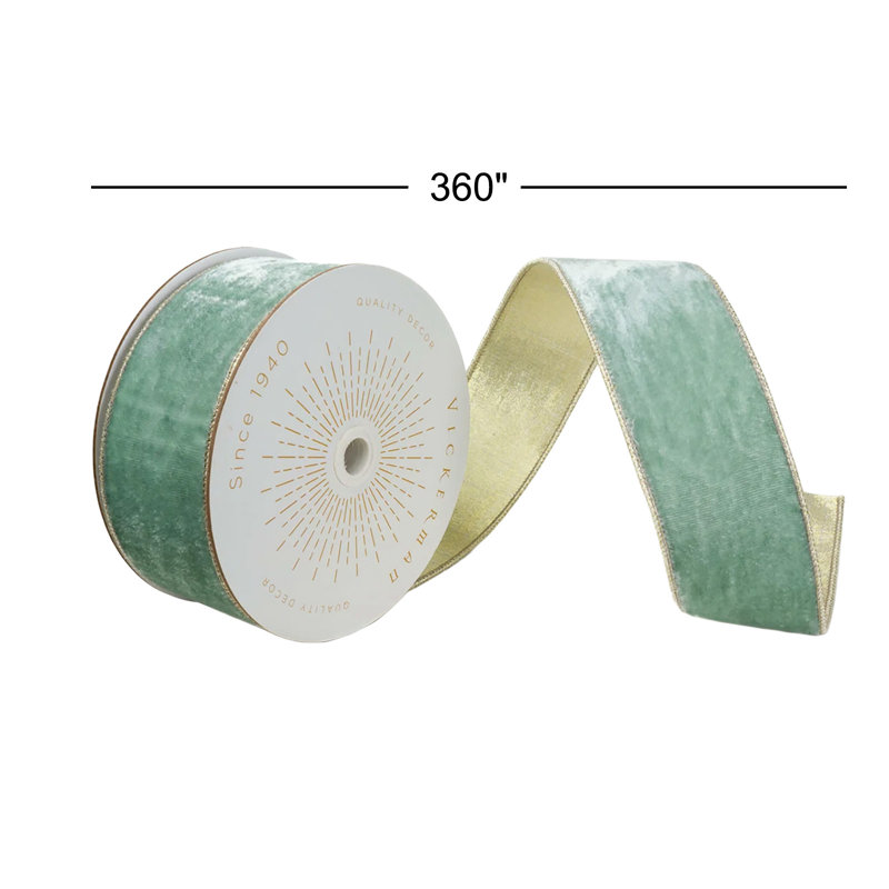 Ruban de velours, H 0,2 po x l 360 po x P 2,5 po, Bleu clair