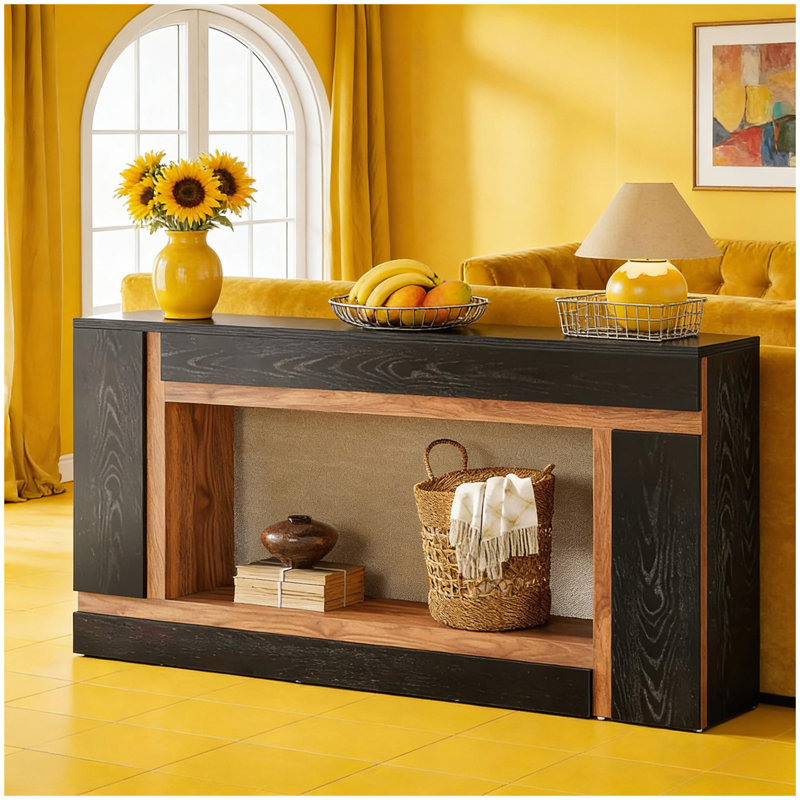 Console de style contemporain, table de couloir rectangulaire, table de canapé