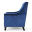 Fauteuil club velours bleu marine