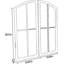 Ensemble de 2 miroirs muraux Black Arch