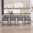 Industrial Modern Bar Stool With Backrest & Removable Cushion - 26" Counter Height Adjustable Stool - Faux Wood Armrests & Soft Linen/Velvet Upholstery - Kitchen Island, Home Pub Stool-1634161428